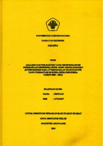 Analisis Faktor Faktor Yang Mempengaruhi Perusahaan Menerima Opini